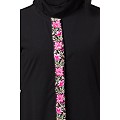 Elegant front open abaya with embroidery work- Black Elegant front open abaya with embroidery work- Black